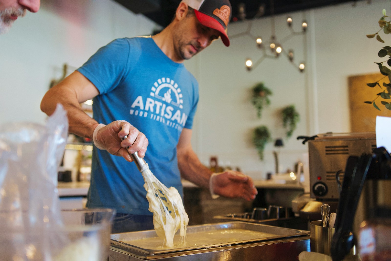 Chef cooking in a restaurant kitchen