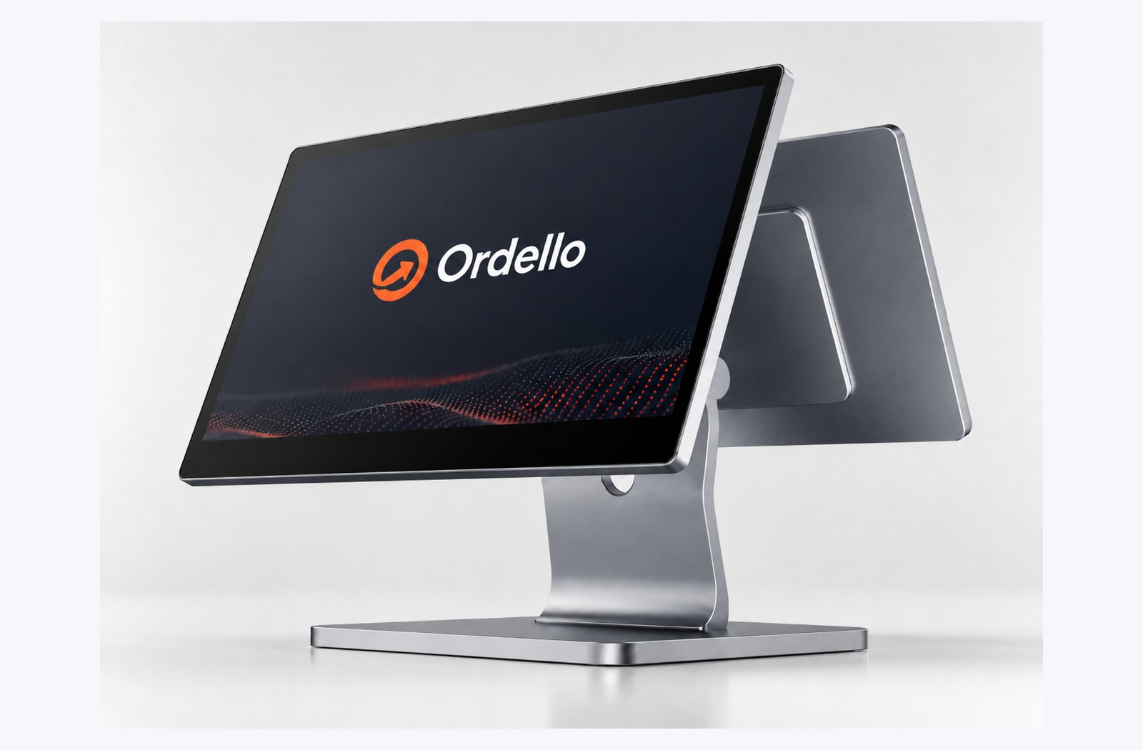 Ordello dual-screen POS terminal with customer-facing display